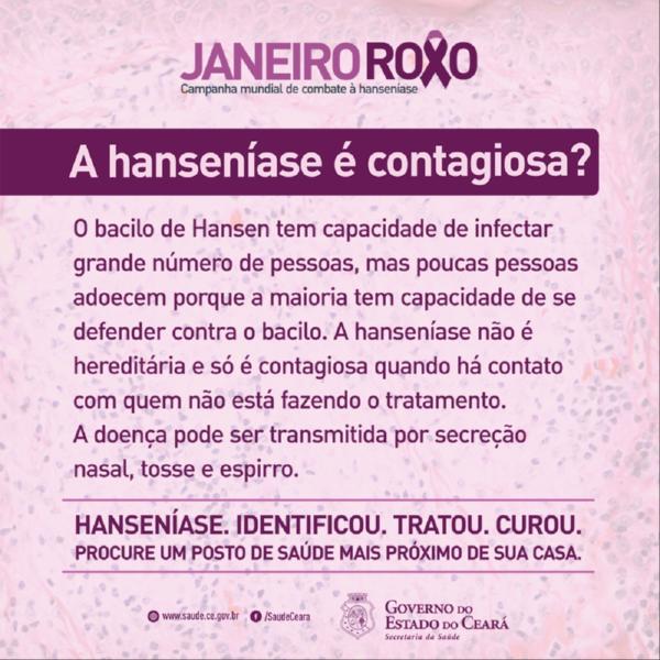 Notícia - Ações do Janeiro Roxo conscientizam sobre a hanseníase